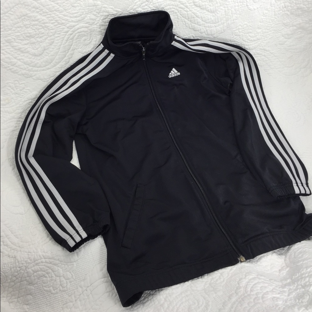 Large Adidas Original Stripe Track Jacket Gym